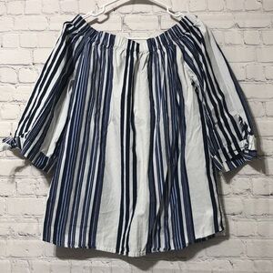 Per Se top blue and white